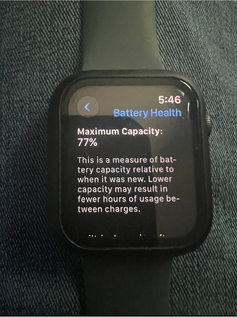 Apple Watch in black with black sport band